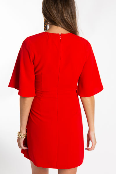 Tie the Knot Dress, Red