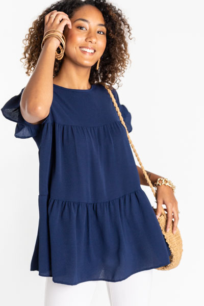 Made With Love Babydoll, Navy