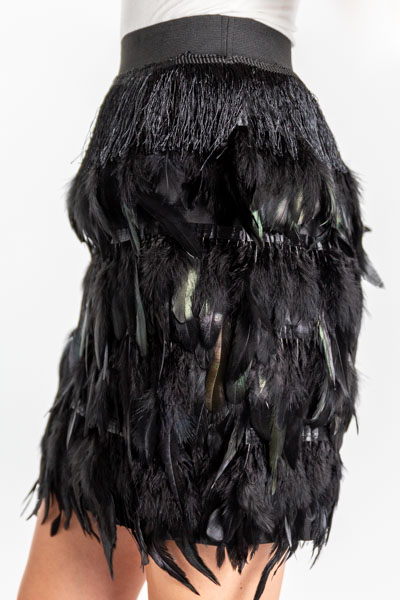 Black Feathers Skirt