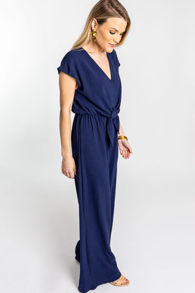 Knot Possible Jumpsuit, Navy