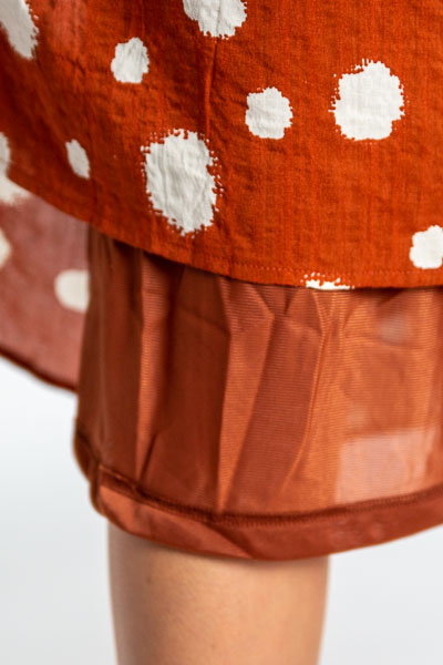 Rust Spots Smocked Maxi