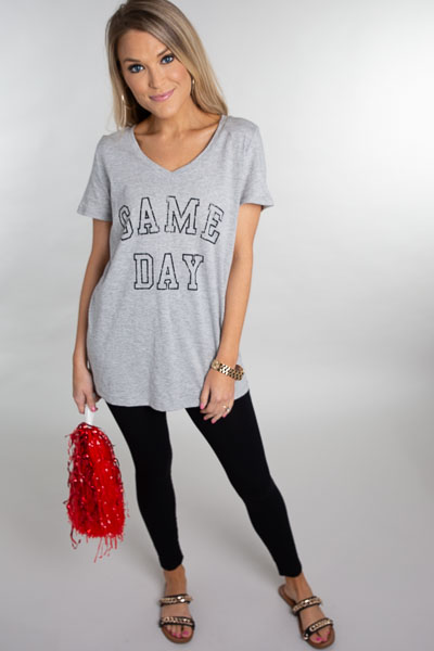 Game Day Graphic Tee, Grey
