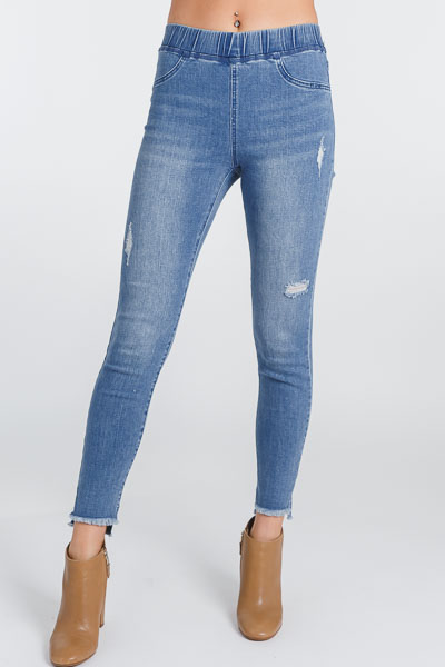 Max Denim Leggings, Blue