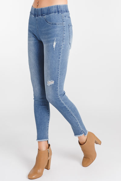 Max Denim Leggings, Blue