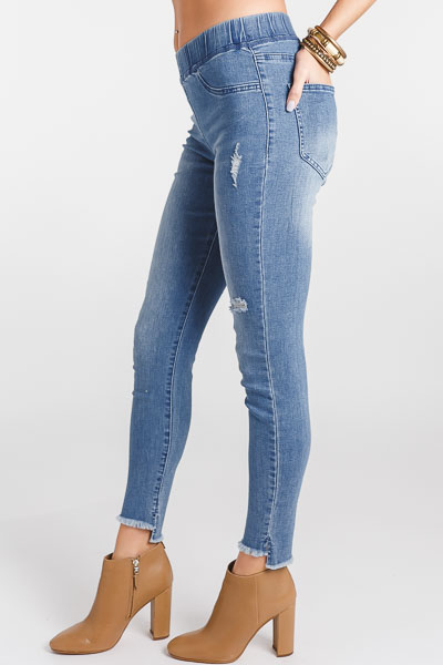 Max Denim Leggings, Blue