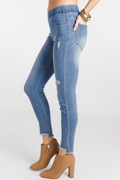 Max Denim Leggings, Blue