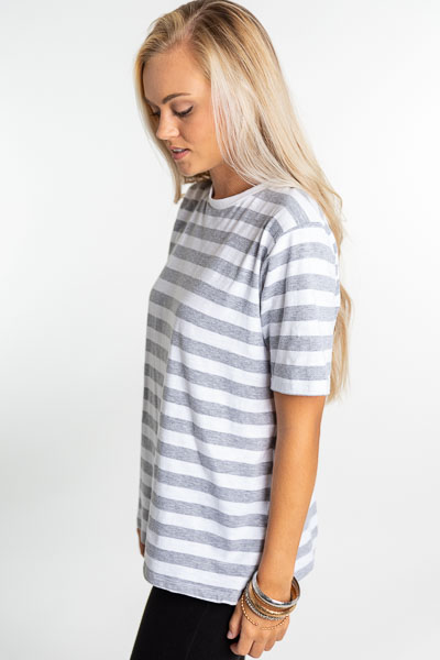 Ollie T-Shirt, Grey Stripe