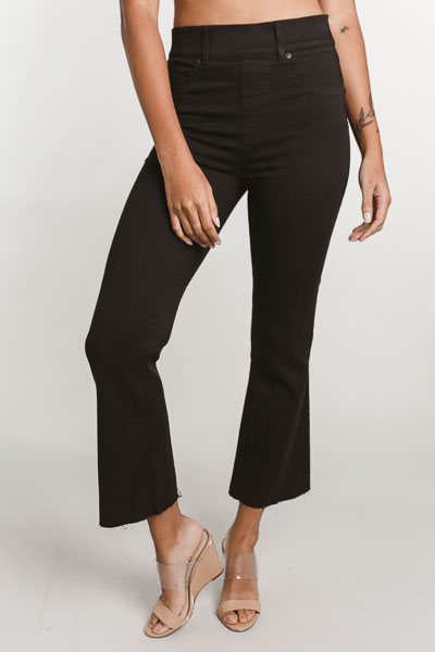 SPANX Cropped Flare Jeans, Black