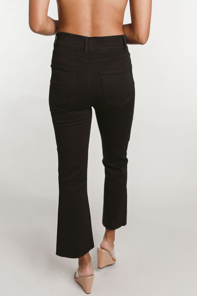 SPANX Cropped Flare Jeans, Black