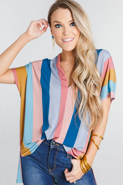 Classic Karlie Tunic, Pink Blue