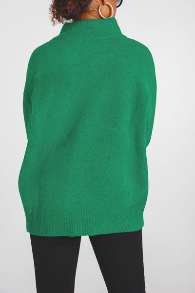 Obsession Mock Neck Sweater, Green