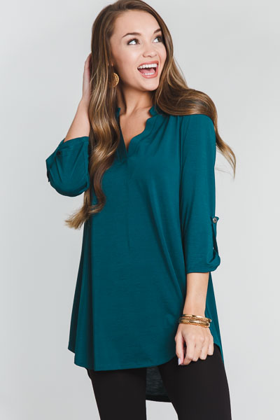 Stretchy Smooth Tunic, Green