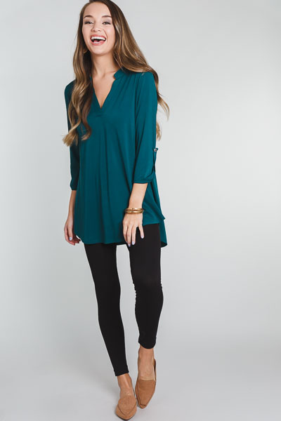 Stretchy Smooth Tunic, Green