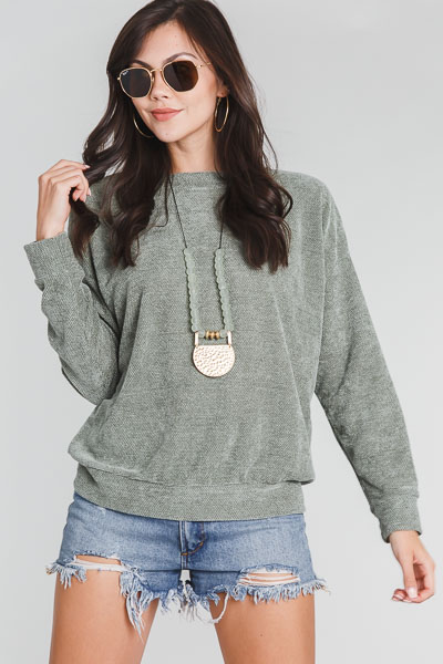 Campbell Cozy Pullover, Sage