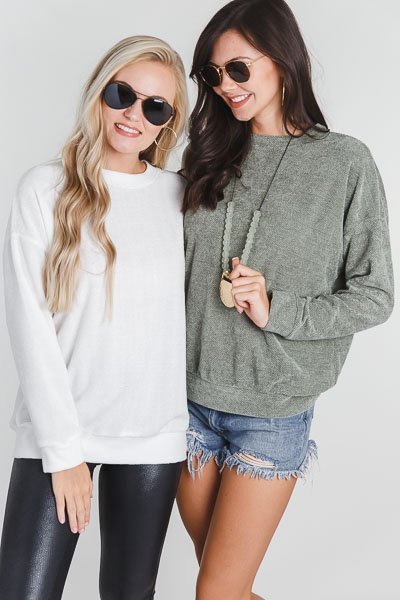 Campbell Cozy Pullover, Sage