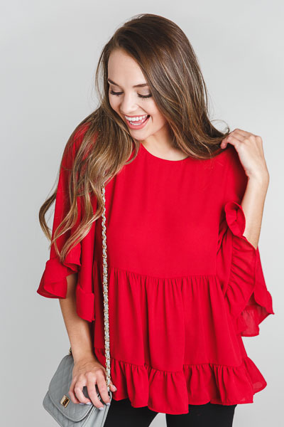 Floating Blouse, Cherry