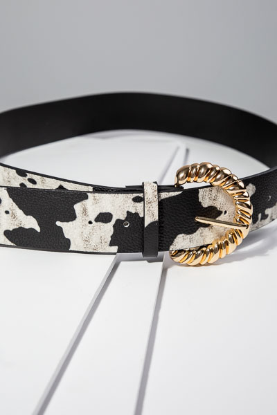 Cow Print Belt