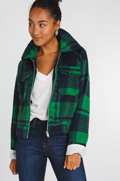 Green Plaid Jacket