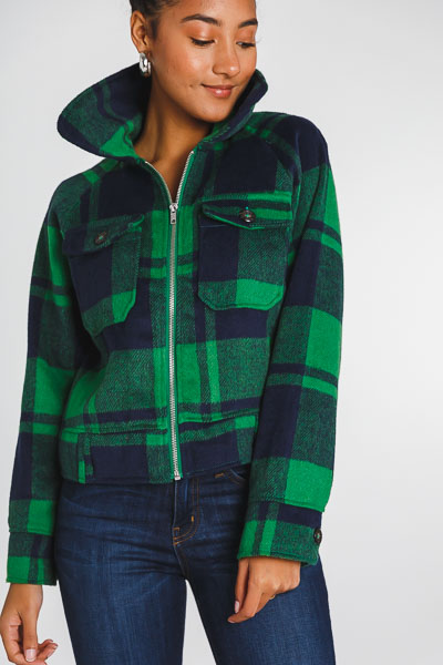 Green Plaid Jacket
