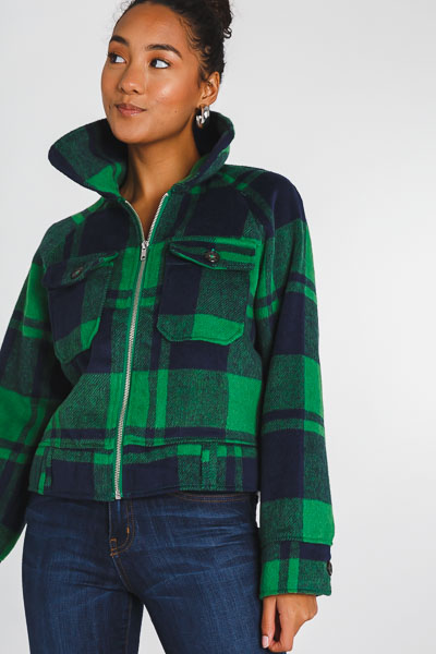Green Plaid Jacket