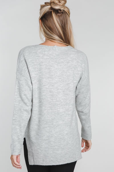 Dreamer V Sweater, Grey