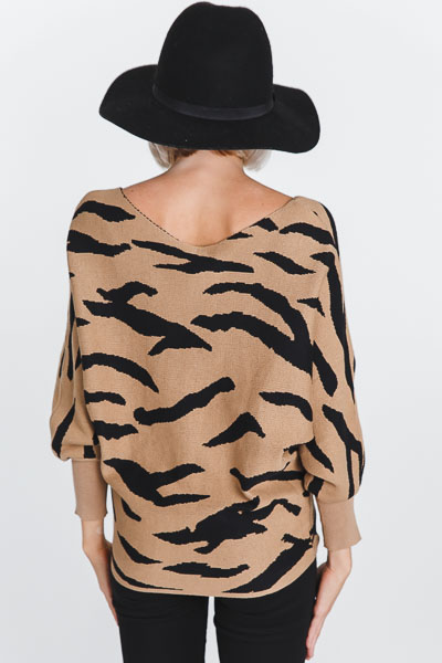 Abstract Zebra Sweater