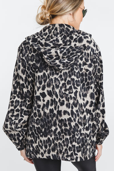 Corduroy Leopard Zip Jacket