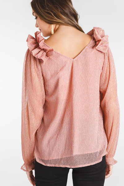 Blush Shimmer Blouse