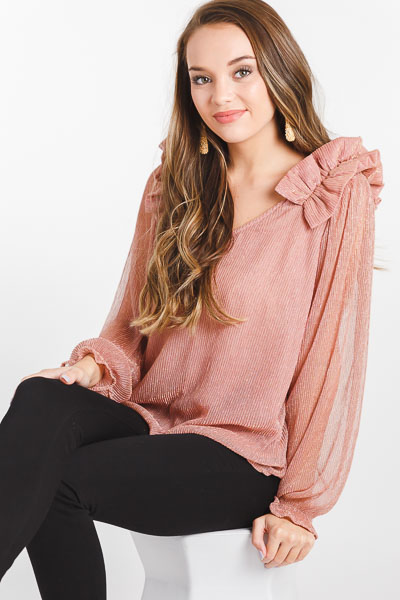 Blush Shimmer Blouse