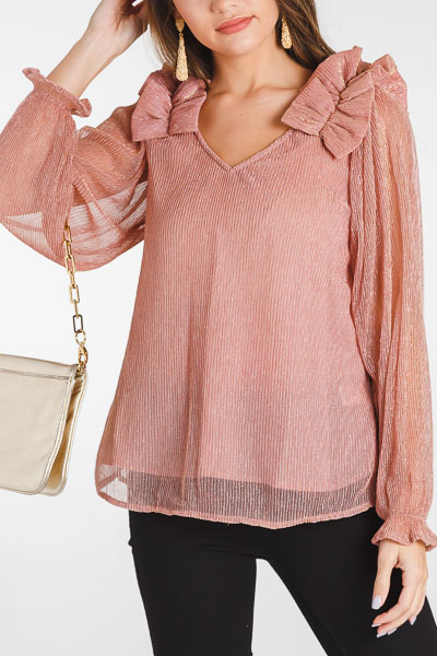 Blush Shimmer Blouse