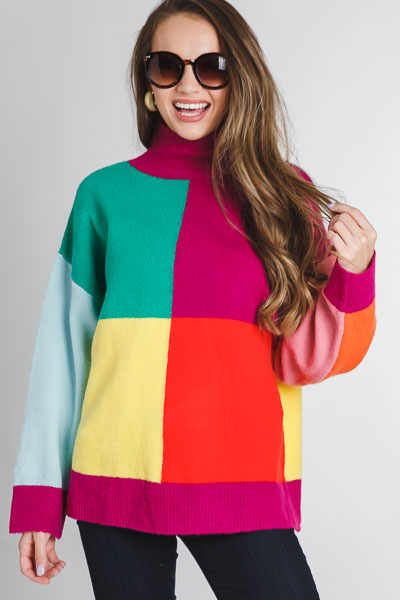 80's Colorblock Sweater