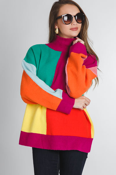 80's Colorblock Sweater