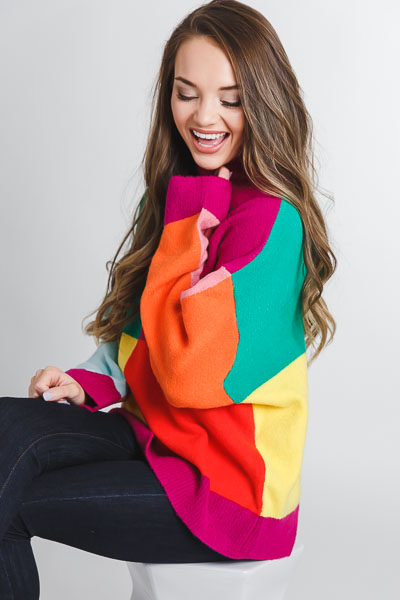 80's Colorblock Sweater