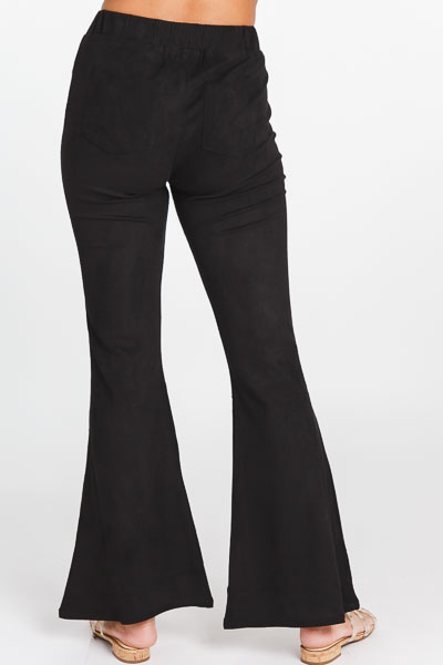 High Waisted Suede Flares