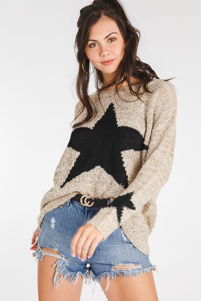 Starry Night Sweater - Tunics - Tops - The Blue Door Boutique