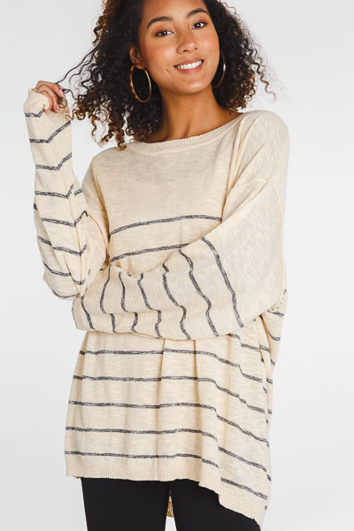 Charcoal Stripes Sweater