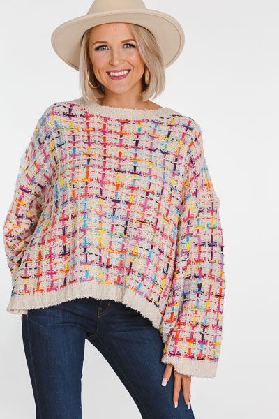 Sprinkles Tweed Square Sweater