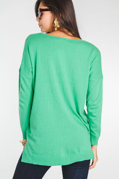 Everyday V Neck Tunic, Apple
