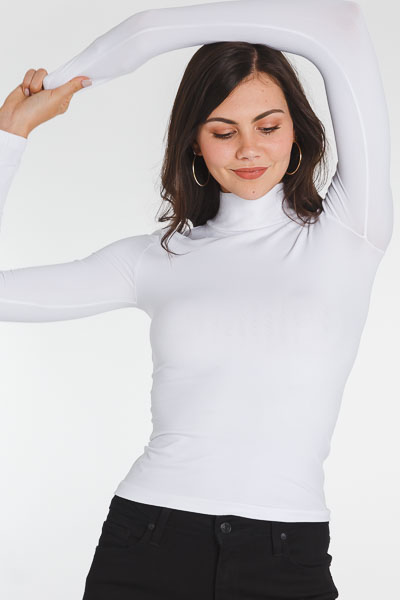 Buttery Soft Turtleneck, White