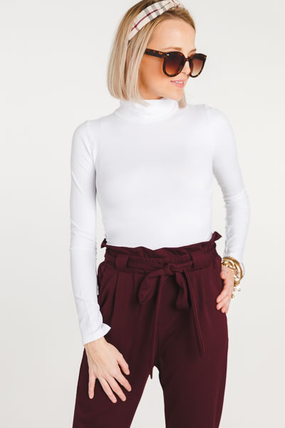 Buttery Soft Turtleneck, White