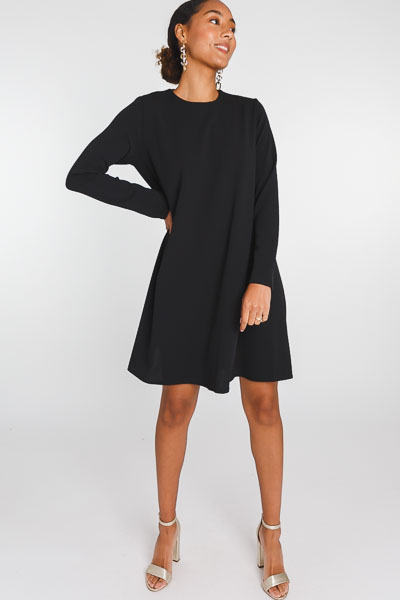 Florence Flowy Shift, Black