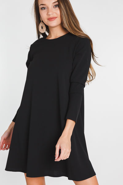 Florence Flowy Shift, Black