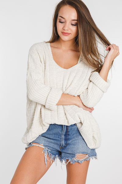 Cozy Chenille V Sweater