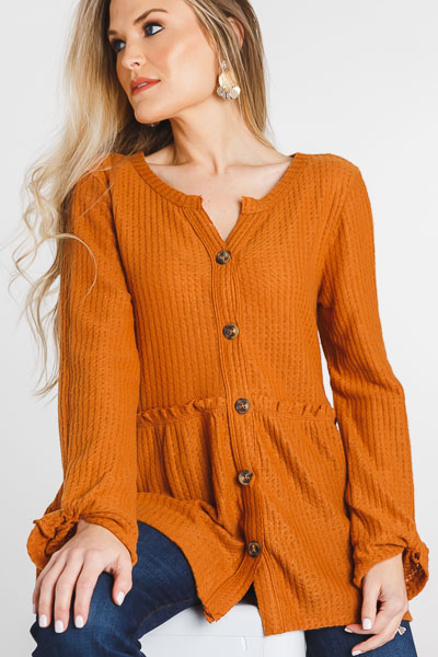 Ginger Button Waffle Top