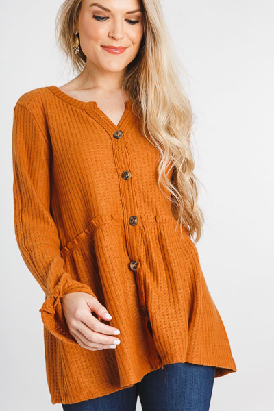 Ginger Button Waffle Top