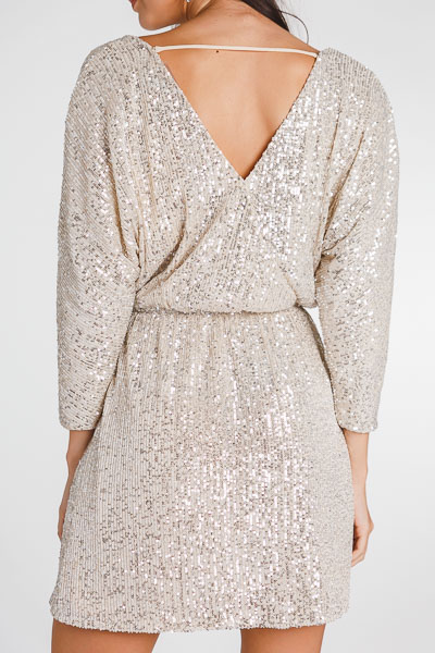 Silver Sequin Shine Dress