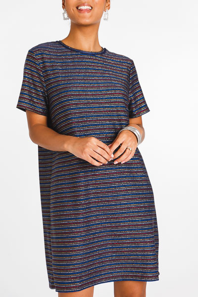 Shining Stripes Knit Dress