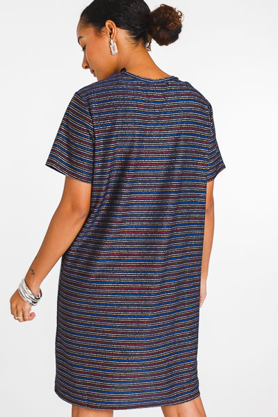 Shining Stripes Knit Dress