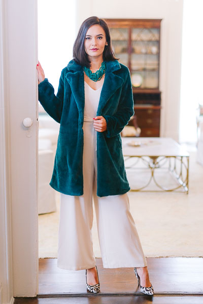 Long Emerald Fur Coat