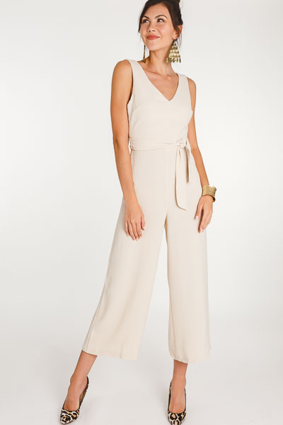 All Natural Sleeveless Jumpsuit